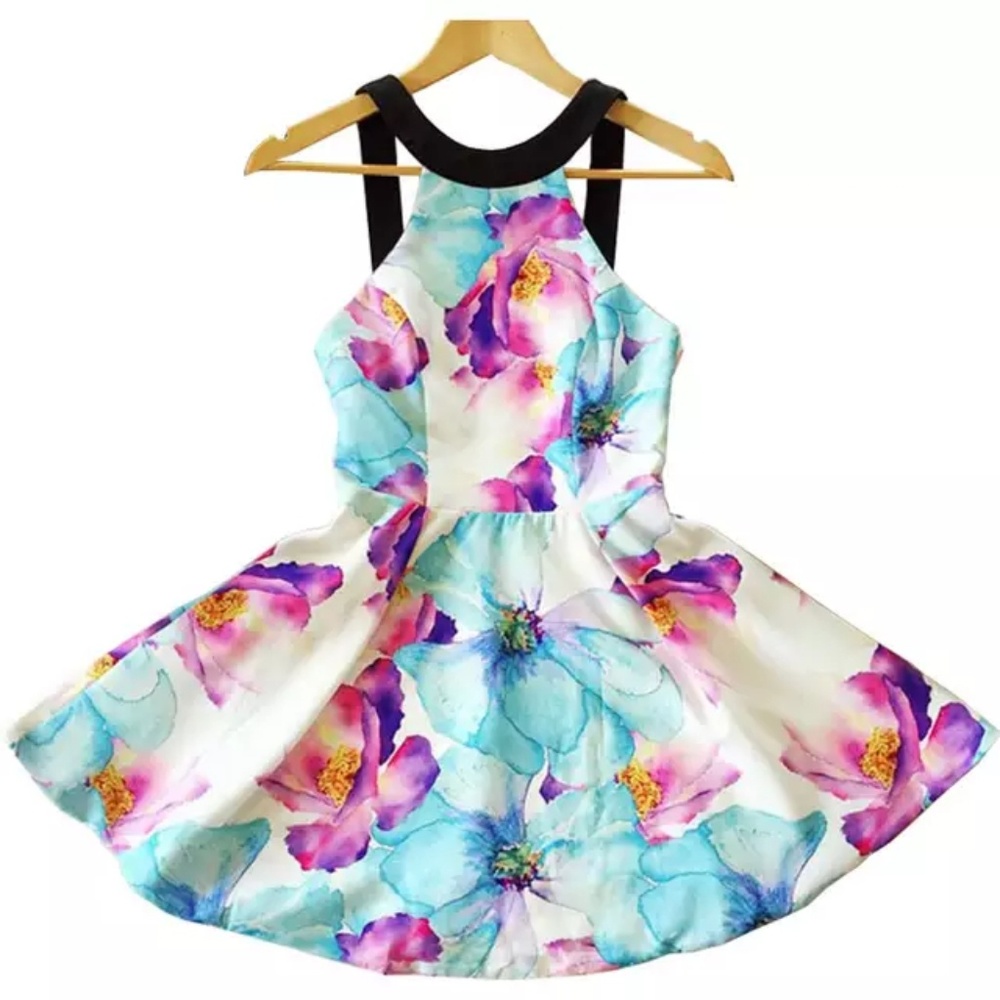 Watercolor Floral Dress